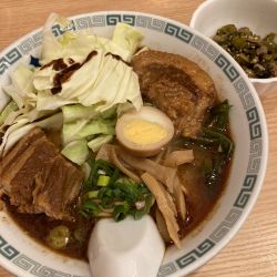 太肉麺、高菜炒め