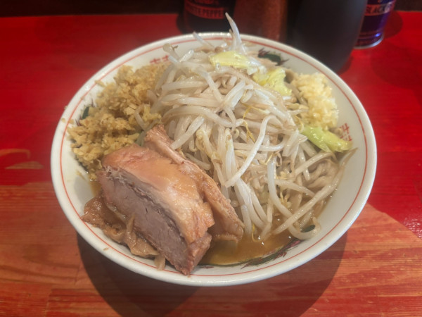 「小ラーメンニンニク少なめしょうが　1200円」@ラーメン二郎 会津若松駅前店の写真