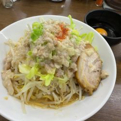 味噌油そば（中）＋生卵