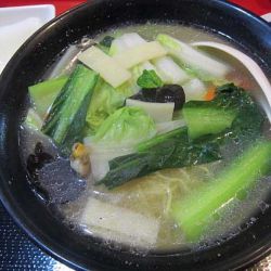 海鮮そば（細麺）の定食　850円