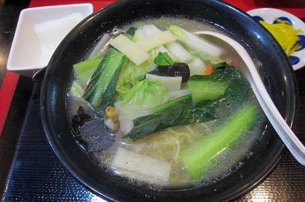 「海鮮そば（細麺）の定食　850円」@花彫酒家の写真