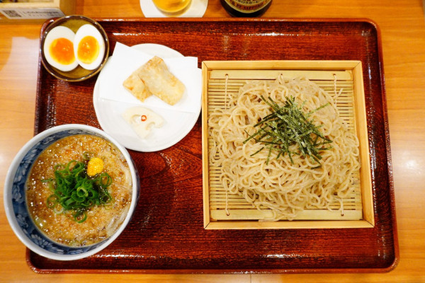 「【限定】つけたぬき(ぽんぽこ)＋大盛＋割りスープ＋塩たまご＋赤星」@しののめヌードルの写真