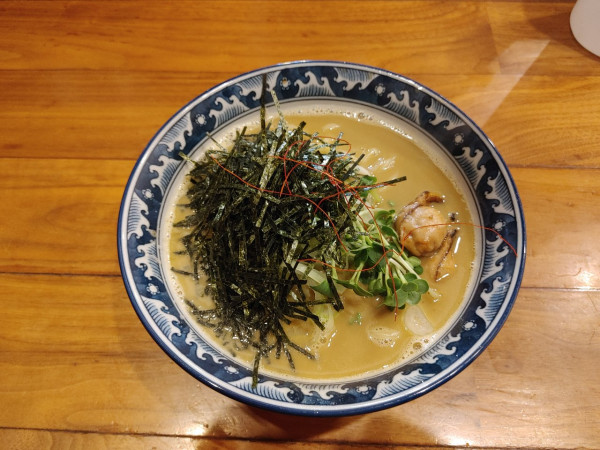 「牡蠣　拉麺　950円」@麺や佐市の写真