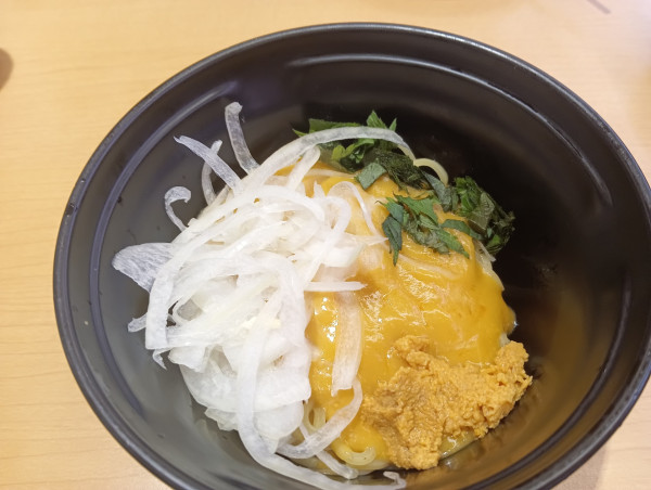 「【限定】濃厚うにまぜそば（¥500）」@スシロー 荻窪店の写真