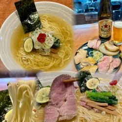 チャーシュー5種盛&赤星→塩らぁ麺