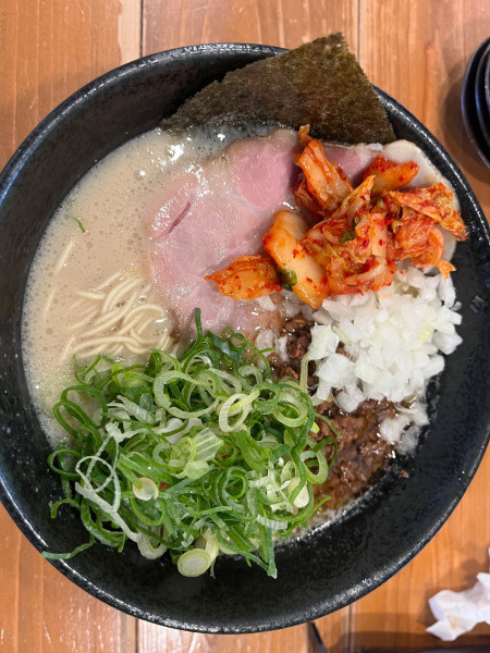 「濃厚豚骨ラーメン1,000円＋台湾ミンチ200円」@豚骨ラーメンとまぜそば 池めん 浜松店の写真