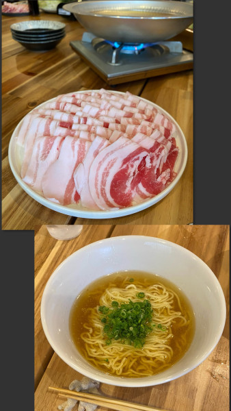 「[オフ会限定] (麺処あす花) アグー豚鍋の〆らぁめん」@アンプオキナワの写真