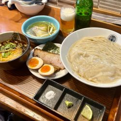 特製鶏醤油つけそば＋ハートランドビール（小瓶）