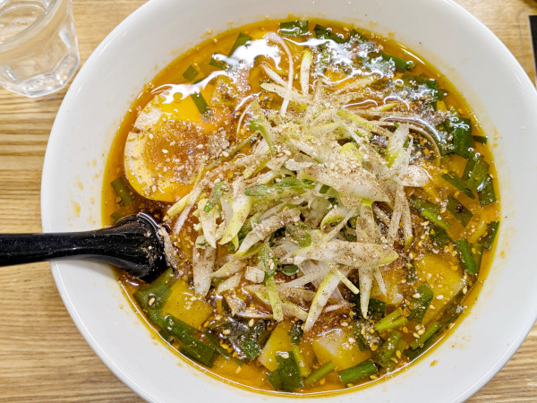 「亀戸式タンタンメン＋半玉」@亀戸ジンジャーヌードルの写真