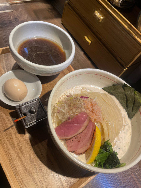 「鴨と蟹のつけ麺(塩)+大盛」@鴨出汁中華蕎麦 麺屋yoshikiの写真