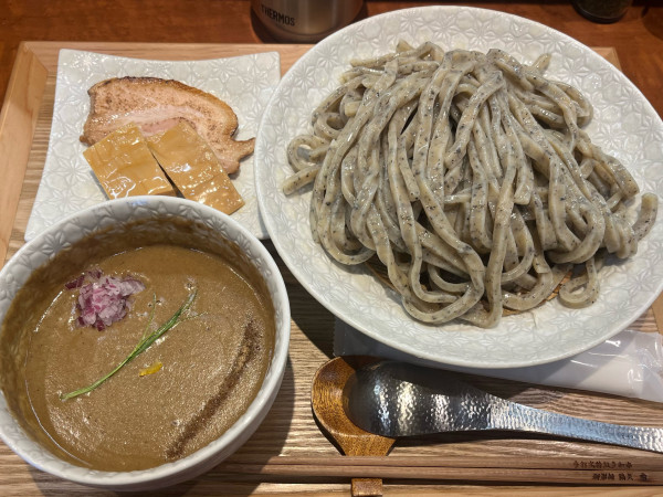 「御影つけめん 中盛+麺増し」@手打式特級多加水 御影麺 鏑矢の写真