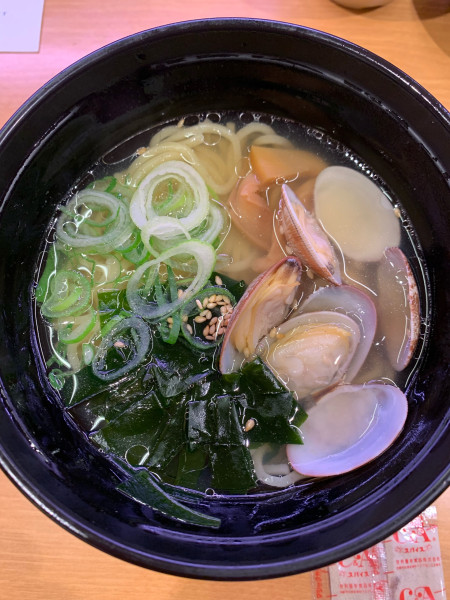 「スシロー貝塩ラーメン」@スシロー イオン市川妙典店の写真