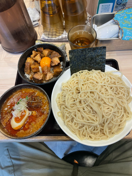 「担々つけ麺　チャーシュー丼」@麺や ぱんだの写真