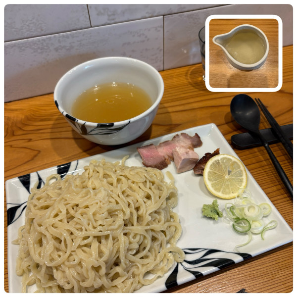 「つけめん塩1300円　麺大盛り100円」@らーめん かねかつの写真