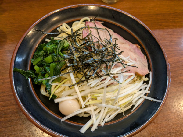 「油そば、特盛」@横浜家系ラーメン 大岡家 鶴川店の写真