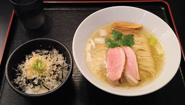 「塩ラーメン 山わさび〆茶漬けセット」@麺堂にしき 西武新宿店の写真