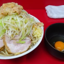 ラーメン（1,000円）＋生玉子（100円）ニンニクアブラ