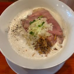 純鶏白湯ソバ900円＋和え玉ハニーマスタード半玉250円