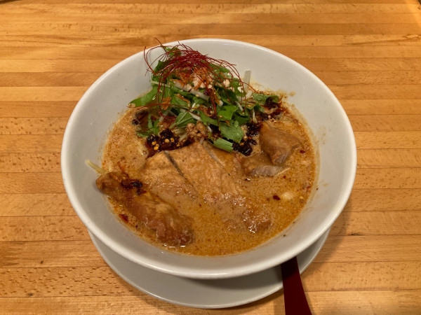 「汁あり 金胡麻パイコー担々麺」@金蠍の写真