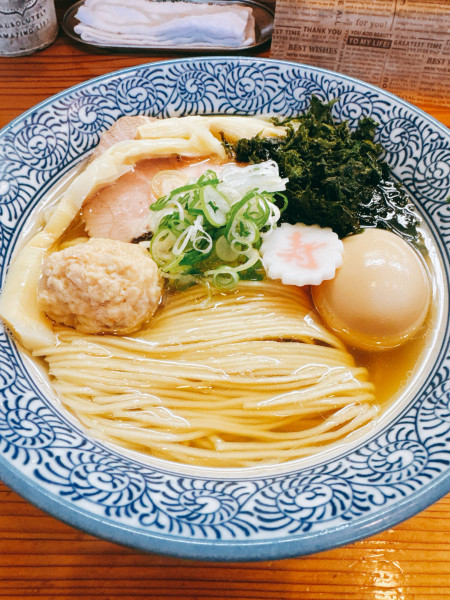 「味玉炭火焼き飛魚出汁中華そば 塩」@麺処 いし川の写真