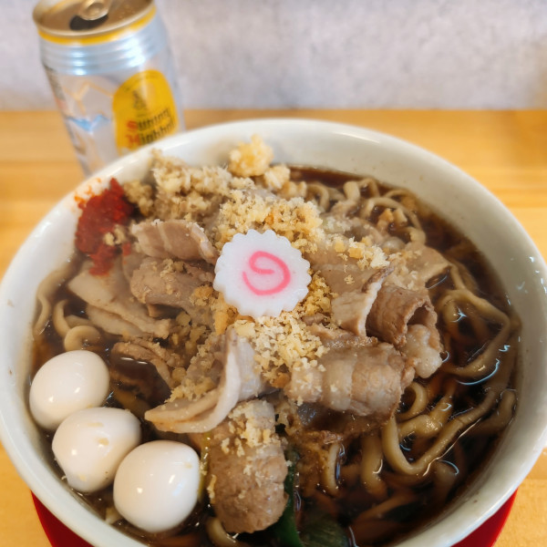 「肉めん+まさお（TP全部）+ハイボール」@肉めん 肉めし NO11の写真