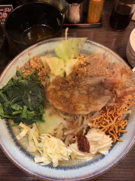 「ジャンク混ぜそば」@横浜家系ラーメン やまふじ家 野田店の写真