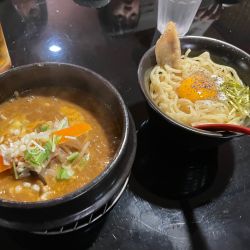 つけめん月見カリー　辛口　ぞうすいセット