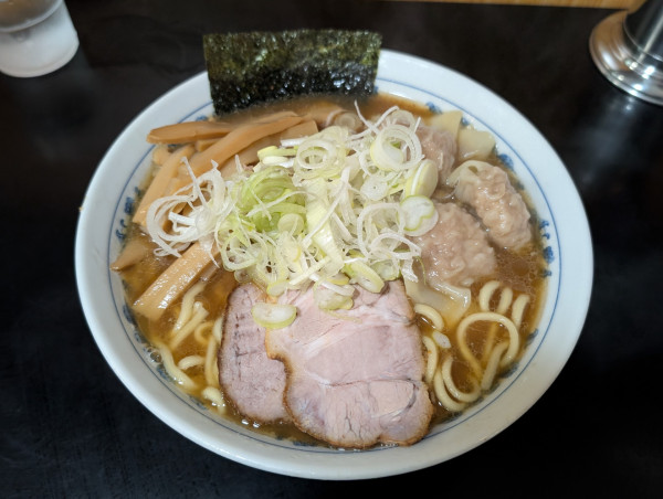 「わんたんメン+メンマ+ねぎ多め」@麺屋 ごとうの写真