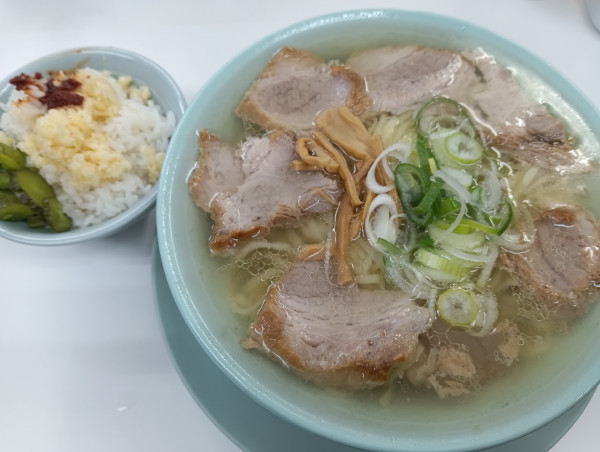「中華そば・塩変更+めし無料(¥850)」@ともちんラーメンの写真