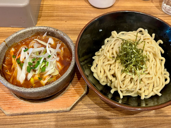 「肉つけめん 中辛 太麺」@麺屋 多伊夢の写真
