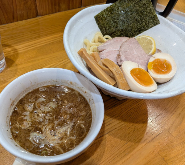「味玉つけ麺（麺少なめ、1120円）」@麺道 GENTENの写真
