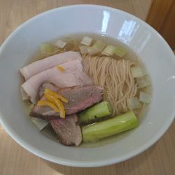 【限定】淡麗 鴨そば(塩)¥1200-