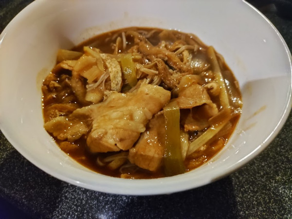 「カレー南蛮そば」@SAKE Bar 蓮の写真