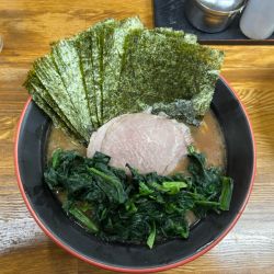 のりほうれん草ラーメン　かため