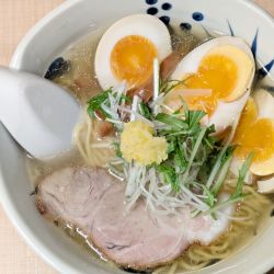 柚子切り塩らーめん＋双子の味付け玉子