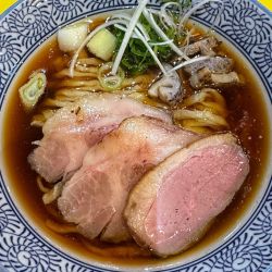 鴨中華そば（松）1,350円＋餃子セット 400円