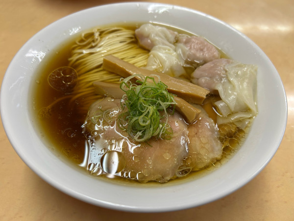 「名古屋コーチンの極上炙り肉 中華そば ワンタントッピング」@中華そば よしかわの写真