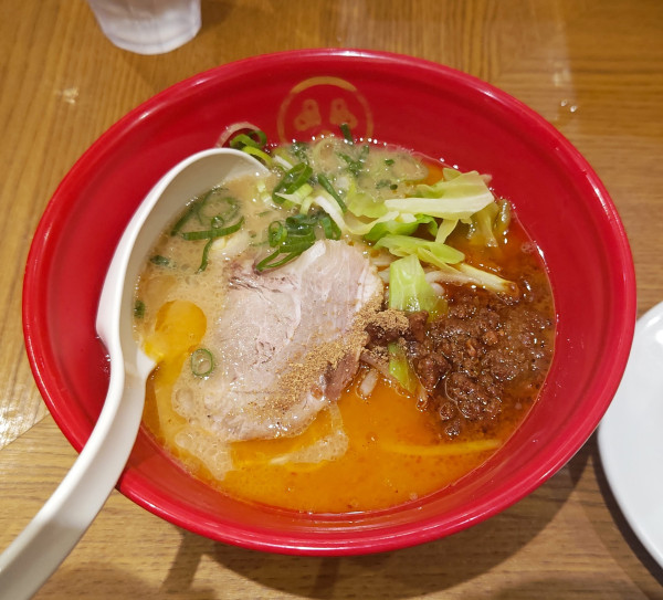 「味噌豚骨+ライスセット餃子」@TOKYO豚骨BASE MADE by 博多一風堂 ペリエ海浜幕張店の写真