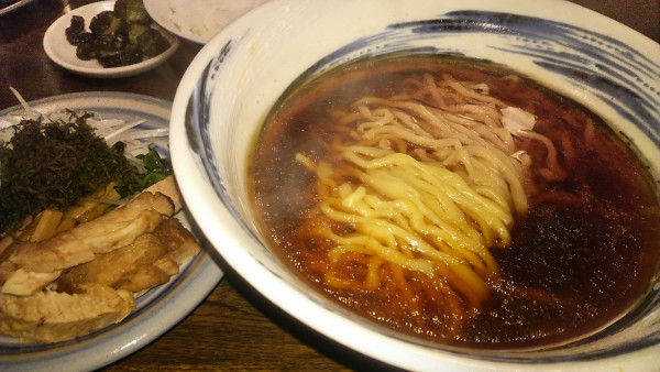 「だるまそば 1000円＋半ライス 150円」@だるまやの写真