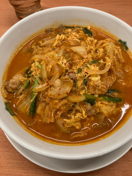 「チゲ味噌ラーメン」@日高屋 小田急マルシェ愛甲石田駅前店の写真