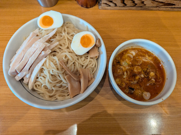 「バンバンジーつけ麺、大盛」@我流坦々麺  竹子 天神下店の写真