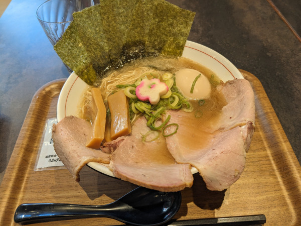 「SP豚骨中華そば（固め）+替え玉（バリカタ）」@濃厚豚骨中華そばGANPAIの写真