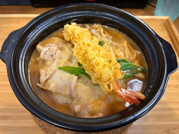 「海老天入り味噌煮込みらあめん （3日限定）1700円」@らぁめん 麺彩家の写真