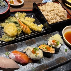 冬の寿司と天ぷら蕎麦セット1738円+その他いろいろ