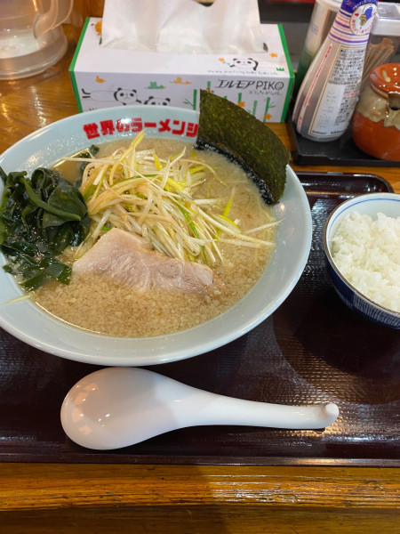 「ネギラーメン＋半ライス」@世界のラーメンショップ 松雪の写真