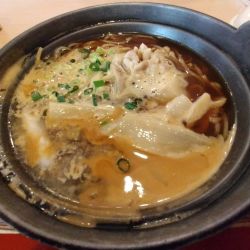 背脂たっぷり鉄鍋醤油ラーメン　＋ジョイカフェ・セット