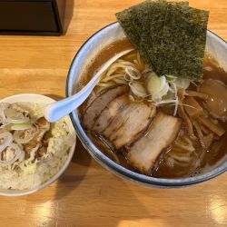 味玉ラーメン＋麺大盛り＋脂身めし