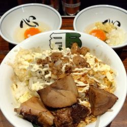 汁無しそば(並)+チーズ×2+味変生卵