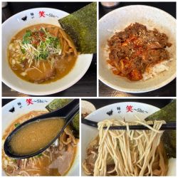 【期間限定】高級鯛煮干しらーめん1300円豚キムチ丼230円