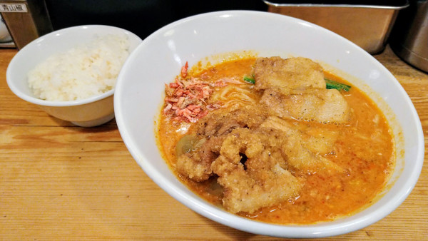 「排骨担々麺+小ライス」@担々麺 ほおずきの写真